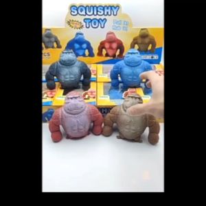 Squishy Gorilla Kingkong Lempar Orangutan Monkey Monyet Isi Pasir Mainan Remas Fidget Toys Penghilang Stress