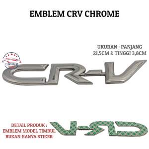 Emblem CRV Chrome untuk Mobil Honda