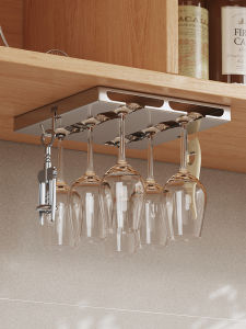 Stainless Steel Wine Glass Holder High Footed Cup Rack Storage Shelf Organizer New 2025 Hanging Design Beverage Accessories