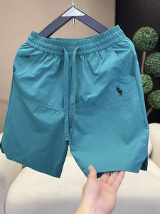 Quần Short Nam Mùa Hè Mỏng Thoáng Khí Nhanh Khô Năm Điểm Thêu Giản Dị Quần Dài Thường Ngày Đa Năng Cạp Vừa Thẳng