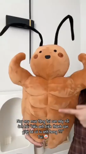 Gấu bông gián lực sĩ gián cơ bắp tiểu cường sáu múi nhồi bông hài hước đồ chơi vô tri 35cm Smart Home - GB08