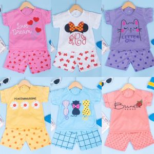 AQILA - SETELAN ANAK ANAK KAOS RUFFLE ATASAN KAOS PEREMPUAN TANGAN TEROMPET