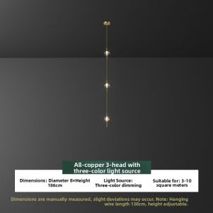 ZHENMEIJU | Copper Minimalist Creative Crystal Chandelier
