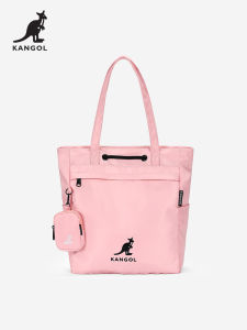 KANGOL Small Zipper Tote Bag Womens New Large Capacity Handheld Single Shoulder Bag Waterproof Student Class Commuting Bag