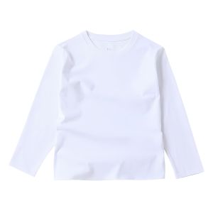 Childrens Long Sleeve T-Shirt New 2025 Pocket Striped Letter Baby Base Layer Top round Neck Rabbit Fur 100% Silk Womens Fashion