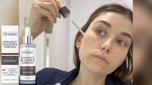 OceAura Black Rice Brightening Exfoliating Liquid น้ำยาขัดผิวปรับผิวกระจ่างใสจากข้าวดำ ทำความสะอาดใบหน้า แอมพูลขัดผิว ทำให้ผิวเนียนนุ่ม เซรั่มบำรุงผิวหน้า