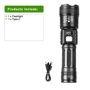 100000LM High Power Led Flashlight Powerful USB Rechargeable Light Telescopic Zoom Torch For Outdoor Camping Hiking Fishing Lamp