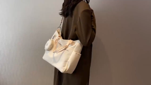 Oxford Design Double Sided Pocket Tote Bag Teen Women Large Capacity Handbag Single Shoulder Crossbody Bag with Round Coin Purse