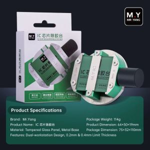YCS Mr.Yang IC Chip Degumming Station Dual Thickness 0.2mm/0.4mm Stepless Adjustment for BGA CPU IC Glue Removal Phone Repair