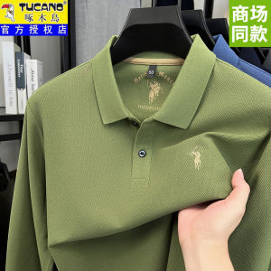 Áo Thun Nam Tay Dài Cổ Polo Cotton Nguyên Chất 100% Mặc Mùa Thu Thường Ngày Thoải Mái Thoáng Khí Thoáng Khí
