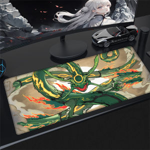Bandai | Mouse Pad 100x50cm Large Extended Gaming P-Pokemon Rayquaza Mousepad Non Slip Desk Mat Stitched Edge For PC Gamer Home Office