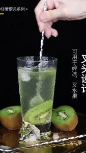 Stirrer Spoon Cocktail Stirring Spoon Milk Tea Juice Stirrer Coffee Stirrers Stainless Mixing Spoon