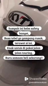Helm Kyoto mirip Asli 100% SNI MERK HNF Bonus sticker KYT