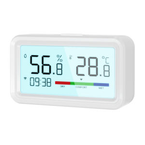 Zigbee Weather Station เครื่องวัดอุณหภูมิดิจิตอลห้อง Tuya สมาร์ทไฮโกรมิเตอร์นาฬิกาตั้งโต๊ะอิเล็กทรอนิกส์เซ็นเซอร์อุณหภูมิและความชื้น