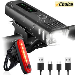 1000LM Bicycle Led Front Light LED USB Rechargeable Smart Sensor Rear Light Waterproof Bright Flashlight Safety Cycling Lights
