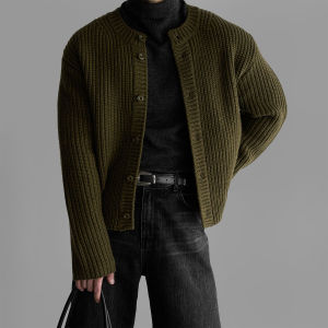 DAVID&ME | Classic Retro Mens Sweater Cardigan