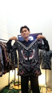 BARAYA Batik Pria Lengan Panjang Seragam Modern Exclusive Pekalongan COD Baju Pria Dewasa