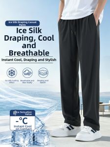 Ice Silk Thin Breathable Quick-dry Trousers