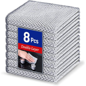 Magic Cleaning Cloth Double-sided Metal Steel Wire Rags Kitchen Dishcloth Scouring Pad Pot Washdishing Cloths Towel Clean Tools