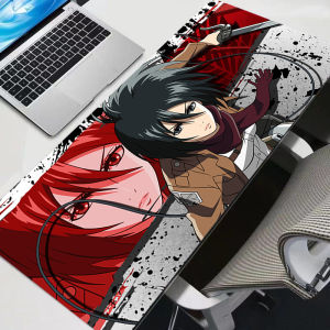 Potdemiel | Tấm Lót Chuột Chơi Game Attack On Titan Mikasa - Đệm Bàn Chống Trượt Chống Thấm Nước Bàn Phím Máy Tính Phụ Kiện Thảm Trải Bàn