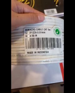 Kabel LAN Indoor UTP Cat5e 5M-100M Siap Pakai