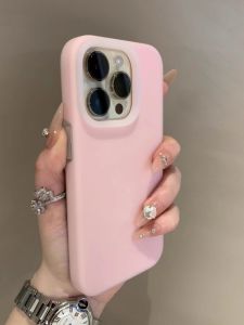 Creative Jelly Silicone Phone Case for Apple 15Promax Full Cover Anti-Fall Personality Simple New Soft Shell Protection