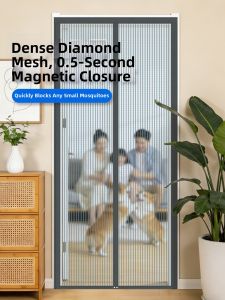 GEOBOX | Magnetic Insect Resistant Door Curtain Full Magnetic Strip No Drilling