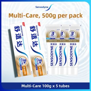 Sensodyne | Comfort Dent Toothpaste Fluoride Anticavity Multi-effect Care Family Set 100g*5 Freshens Breath Sensitivity Relief