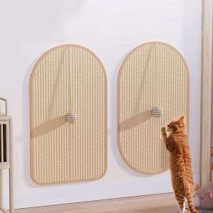 Durable Sisal Cat Scratch Pads Cat Wall Pads Sofa Claw Grinding Pads Scratch Board Wall Stickers Cat Pet Toys Pet Accessories