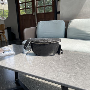 Missfay High-End Customized Bubble Sheep Leather Chest Bag 2023 New Personalized Small Crowded Single Shoulder Slant Cross Genuine Leather Waist Bag