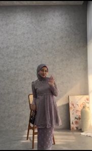 ELBISE - Sheila Setelan Kebaya Bridesmaid Kondangan Wisuda Bahan Premium Modern Mix Payet