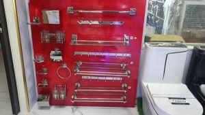 Bộ phụ kiện nhà tắm cao cấp PK-50/39 vuông chất liệu inox 304 dày 1.2ly sáng bóng bền đẹp - Hàng nhập khẩu bảo hành 5 nă