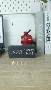 Jam Weker Alarm Digital Kayu Clock Temperatur Voice Control - 2 Warna TX602 Lovin