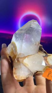 Viên đá Thạch Anh LEMURIAN tinh thể pha lê trong suốt nguyên sơ trời đất 879