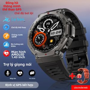 LIGE | Đồng Hồ Thông Minh LIGE T-Rex 3 Ultra Cấp Quân Sự GPS Chống Nước 5ATM La Bàn Đo Độ Cao & Áp Suất Khí Quyển Màn Hình AMOLED Dành Cho Nam Hỗ Trợ Gọi Điện Và Thể Thao