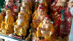 Bộ tượng hai ông thần tài thổ địa cỡ nhỏ kích thước 10cm