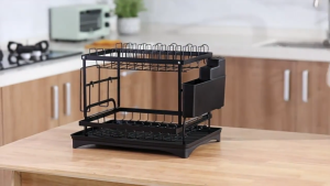 Kệ đựng chén bát 2 tầng có khay hứng nước thiết kế đa năng lắp đặt siêu nhanh - GN78