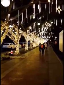 【24H Shipping】Christmas Lights wire Christmas Light String 8 Tubes 50/30CM Outdoor Lights Waterproof LED For Garden Home Christmas Party Decoration