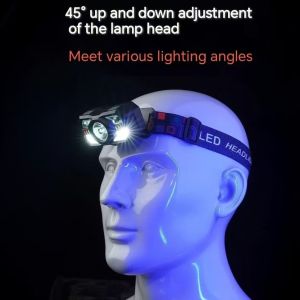 LED ultra-long-lasting headlamp USB charging outdoor night fishing headlamp long-range searchlight lightweight cycling headlamp