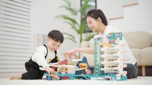 Car Track Kids Toys Dinosaur Highway Lion Mountain Carpark Multilevel Multilayer Parking Lot City Traffic Car Lift Elevator Electronic Track Toy