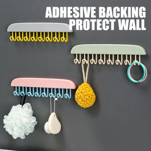 8ตะขอเสื้อผ้ากันลื่น ตู้เสื้อผ้าที่มีตะขอ8ตะขอ หลายตัวไม้แขวนอเนกประสงค์ มีตะขอหลายตัวสำหรับผูกผ้าพันคอ