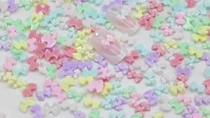 20pc Pearlescent Bow Nail Art Charms Accessories Fashion Jewelry 3D Multi Colors Resin Bow Design Nail Decorations Supplies DIY