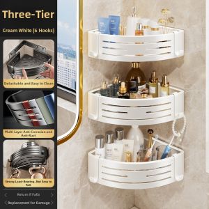 SHENFAN | Wall Corner Mounted Easy Install Storage Shelf