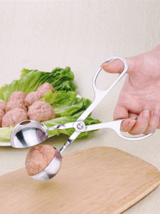 Ectia สแตนเลสสตีลครัวเครื่องมือสําหรับทําลูกชิ้นและกุ้งลูกข้าวบ้าน Diy แม่พิมพ์ทรงกลมทําอาหาร Gadget