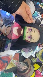 Demon Slayer 3D Anime Stickers Illusion Gradient Car Sticker Decals for Cup Laptop Refrigerator Waterproof