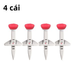 4 Chiếc Tee Golf Chiều Cao Có Thể Điều Chỉnh Cao Su 33-55 Mm Phụ Kiện Tập Đánh Golf