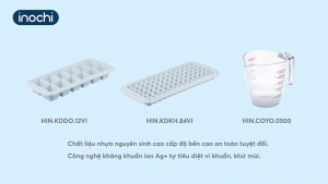 Inochi Kari 21-Cube Creative Ice Tray with Lid – Ag+ Antibacterial Easy-Release Flexible Mold