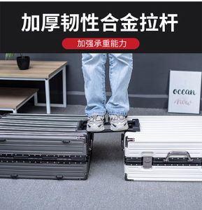 Durable Hard Case Travel Luggage Waterproof Light Suitcase Large Capacity Wear-Resistant Aluminum Frame+PC Material