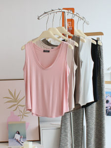 เสื้อกั๊กแขนกุดคอวีโมดอลสำหรับผู้หญิง ทรงหลวม แขนสั้น ลำลอง ใส่ไปทำงาน สไตล์ลำลอง ฤดูร้อน 2024 เสื้อผ้าทำงาน