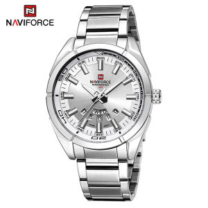 NAVIFORCE Watch for Men Fashion Casual Relo Quartz Wristwatch Waterproof 30M Stainless Steel Strap Luminous Date Wristwatch NF9038